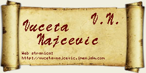 Vuceta Najčević vizit kartica
